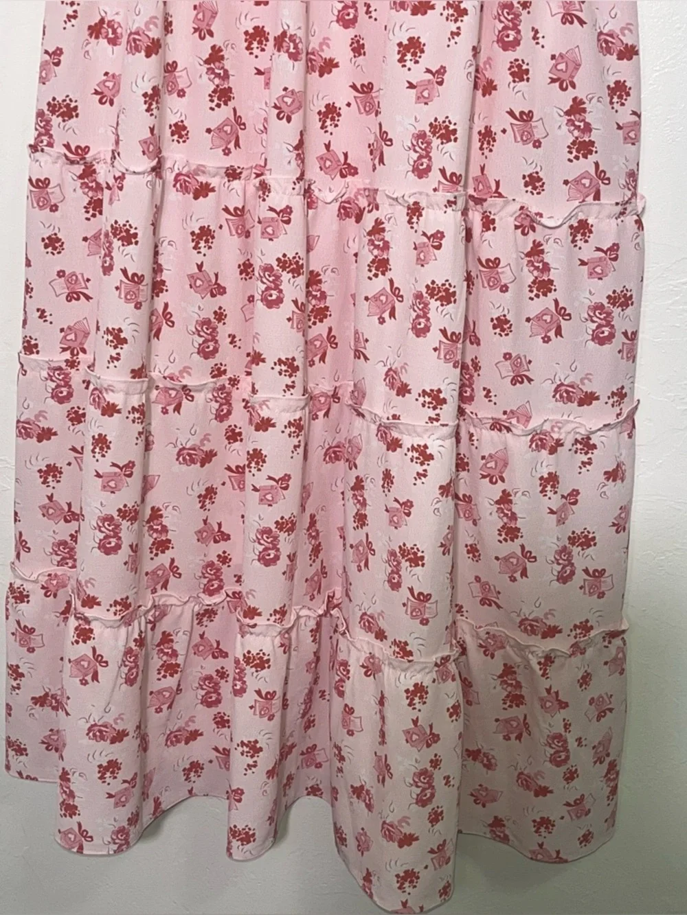 Hill House Home Ellie Nap Dress Pink Floral Smocked Tiered Midi XXL